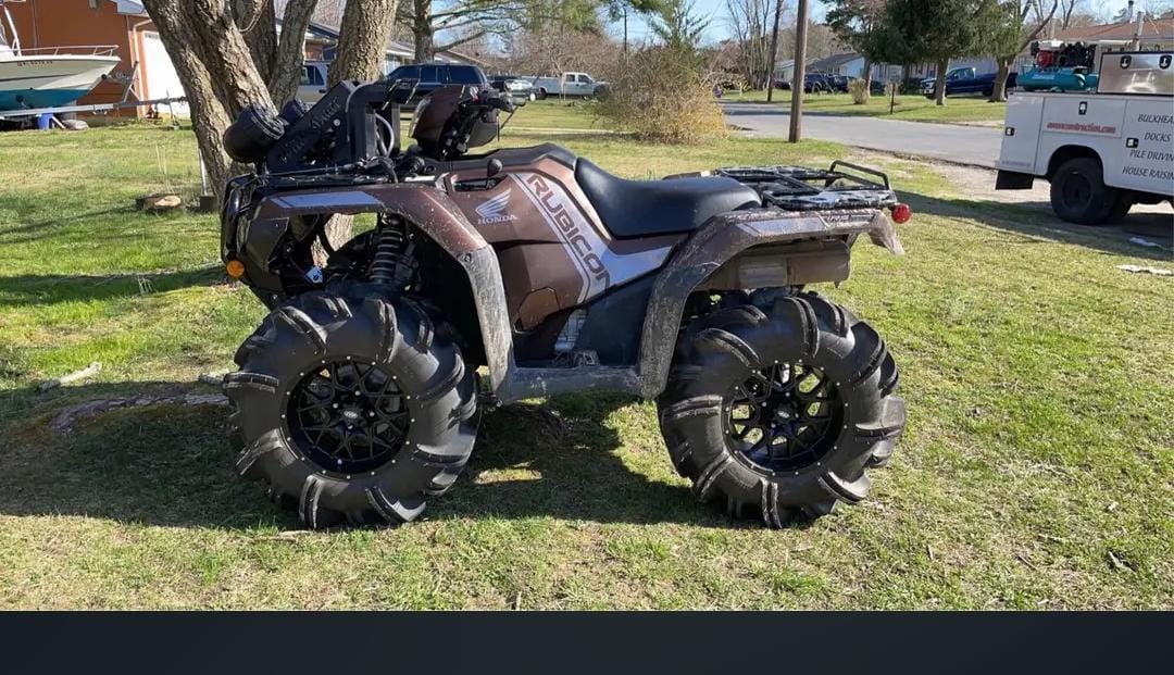 Brown 2021 Honda Rubicon 520 Electric Shift in stock